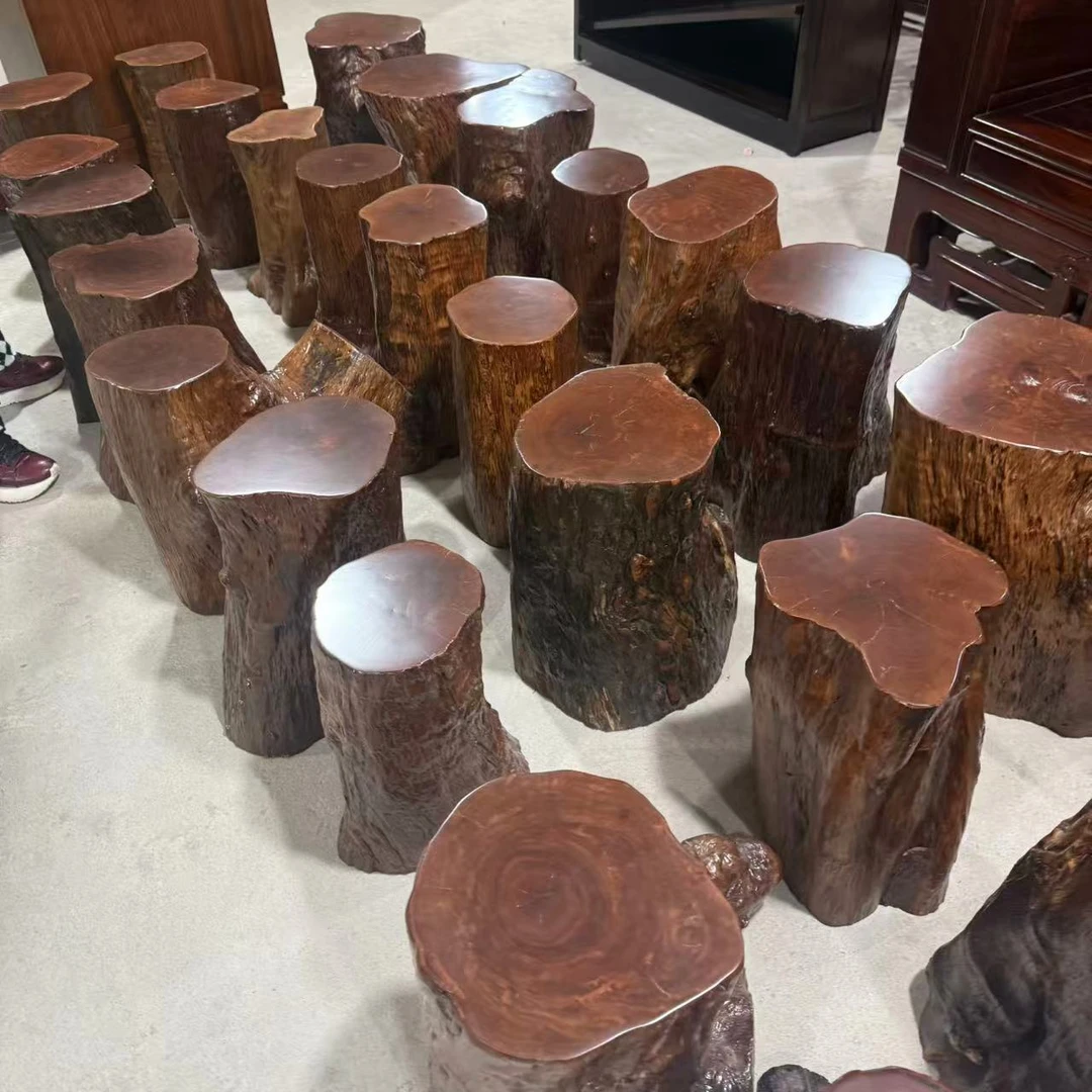 雍博堂推荐 荔枝木木墩  摆件