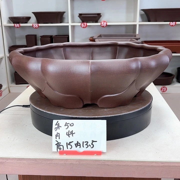 紫砂花盆大莲花盆