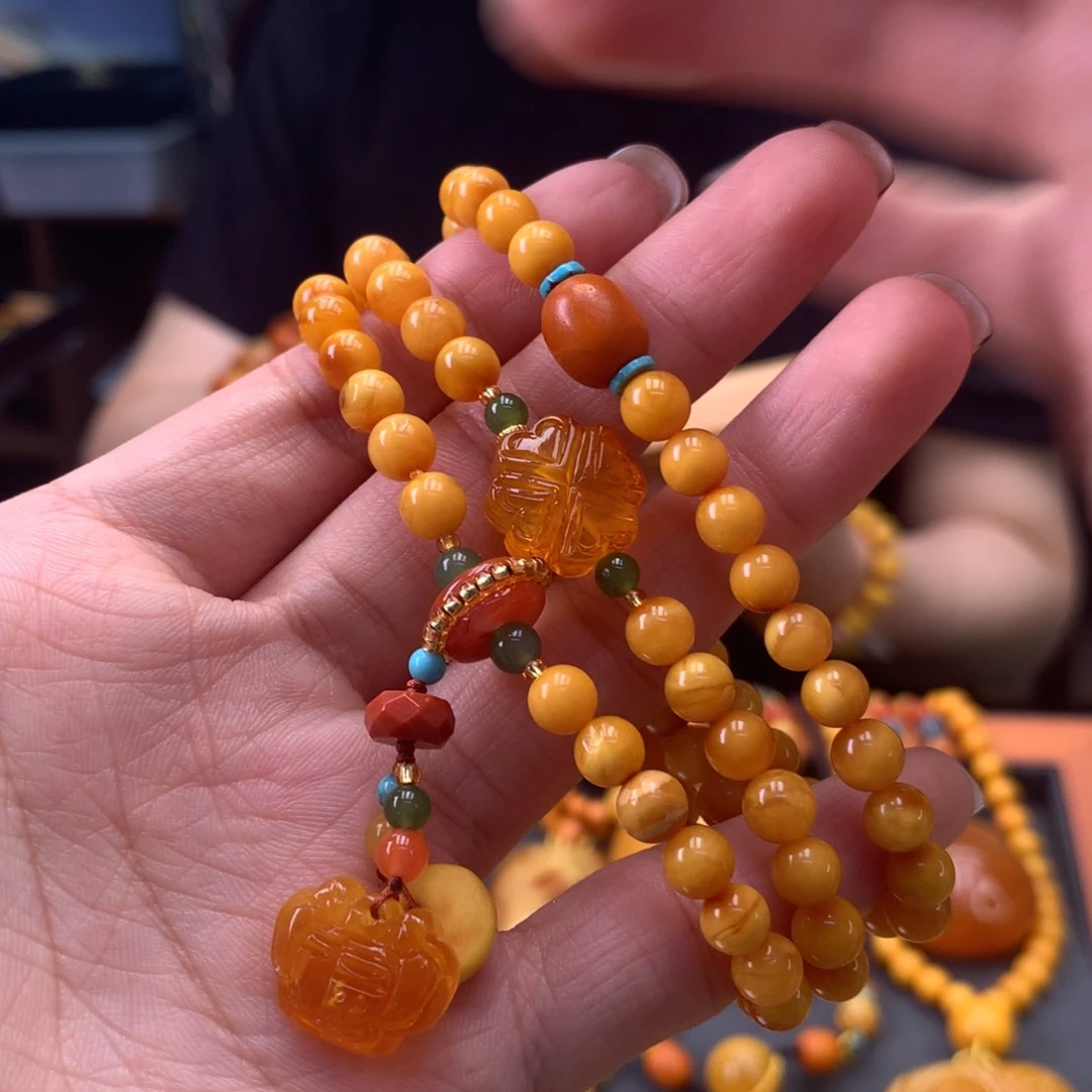 未镶嵌蜜蜡手串天然