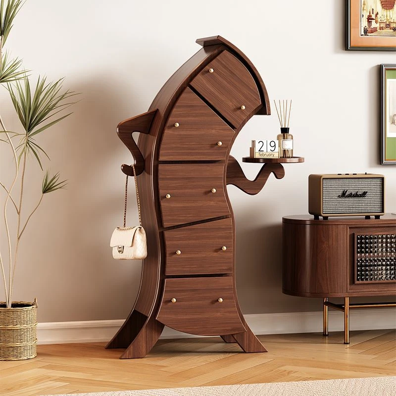 【环保健康】实木叉腰斗柜卧室客厅收纳柜歪脖子抽屉储物柜中式五斗