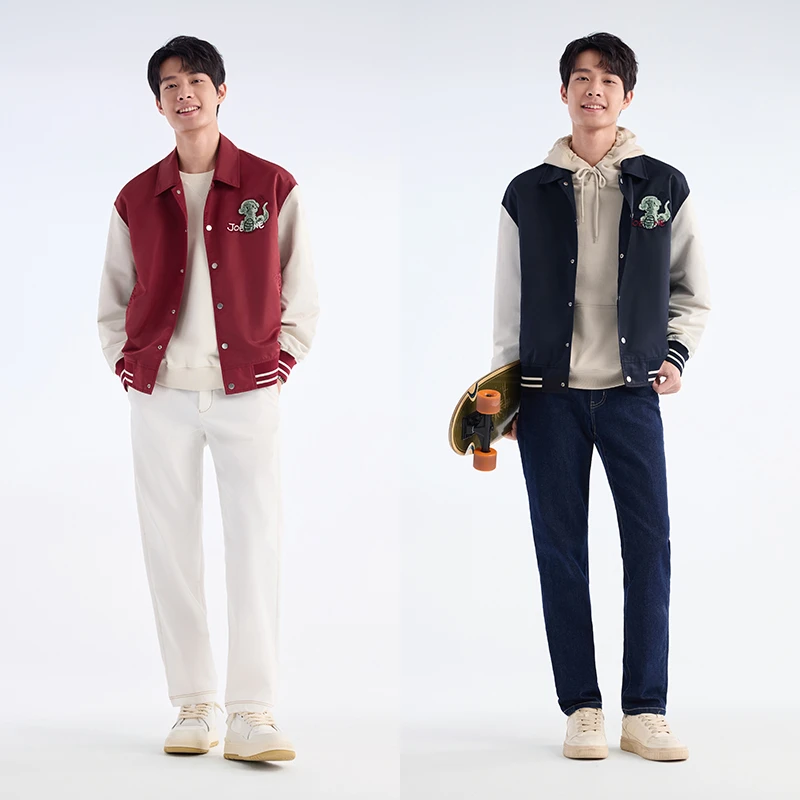 【商场同款】九牧王时尚棒球服25新年胶囊秋冬新款男士夹克外套