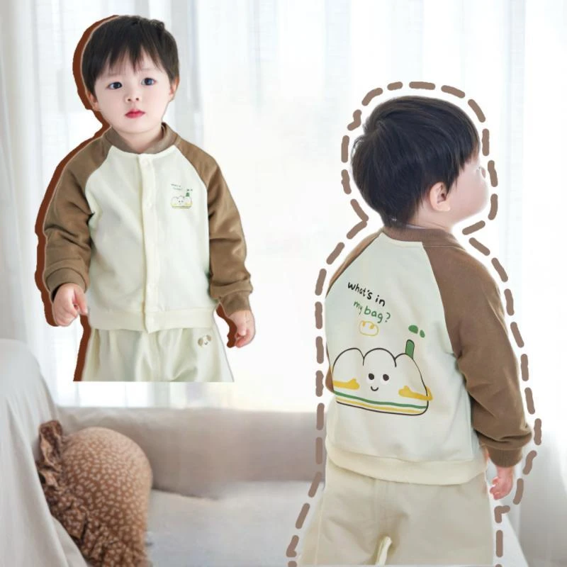 春秋季儿童卡通外套男女宝宝棒球服幼儿小童长袖开衫上衣休闲卫衣