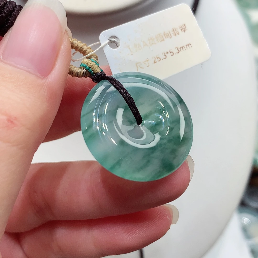 颈饰未镶嵌翡翠编号75，25.3/5.3