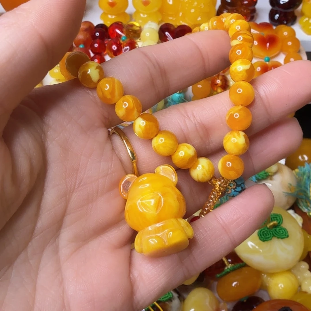 G***)非金属黄色小熊手机链