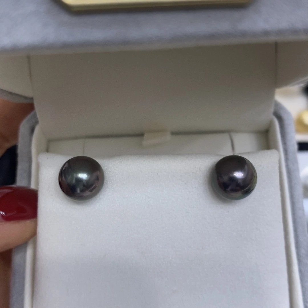 海水珍珠耳饰18K金镶嵌泓*