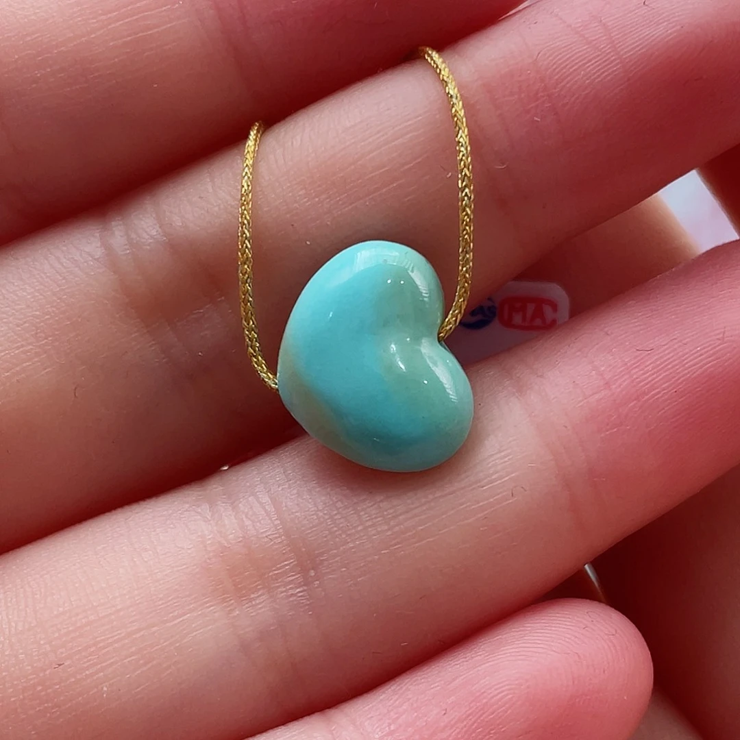 绿松石颈饰18K金镶嵌