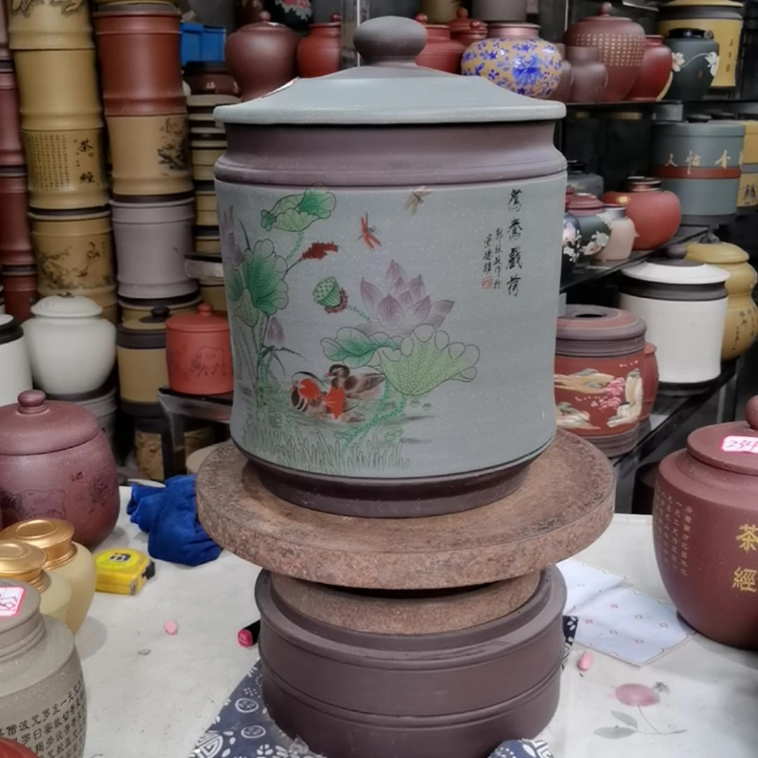 紫砂茶叶罐黑标120
