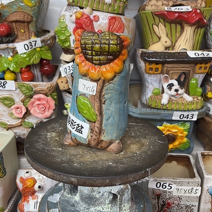 粗陶材质多肉花盆