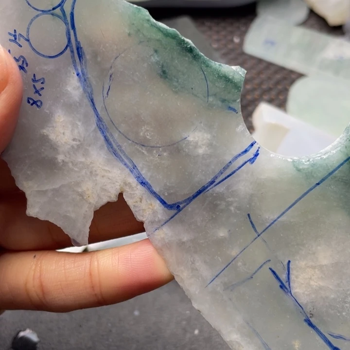 月***周定制翡翠未镶嵌片料定制不退不换