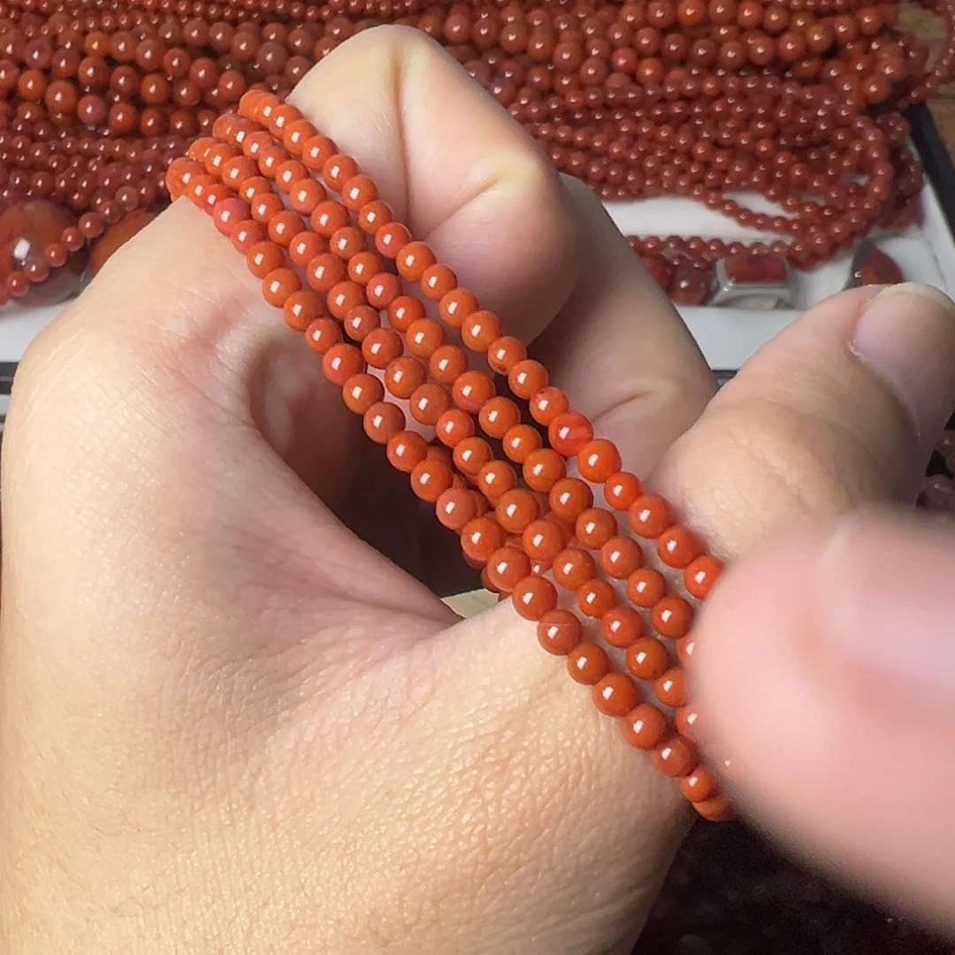 未镶嵌手链多圈卡3满色满肉南红玛瑙