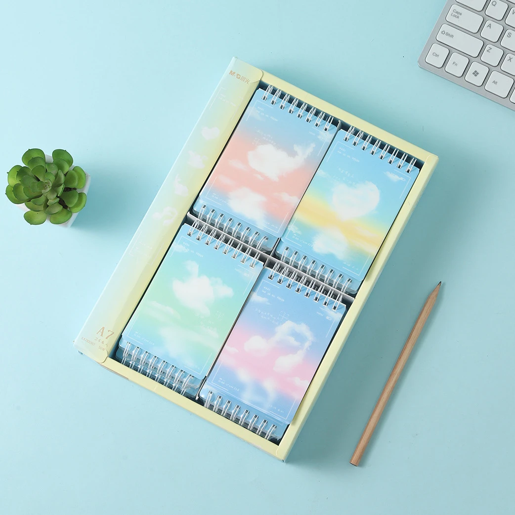 晨光XA7102H2线圈本时空花漾朵朵诗意A7 50页3D立体封面风景云朵