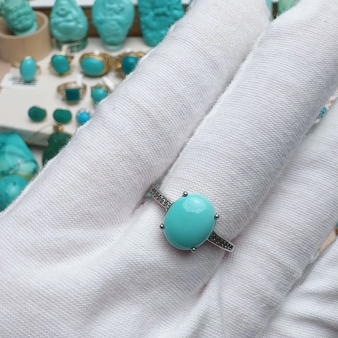 绿松石银S925镶嵌配饰
