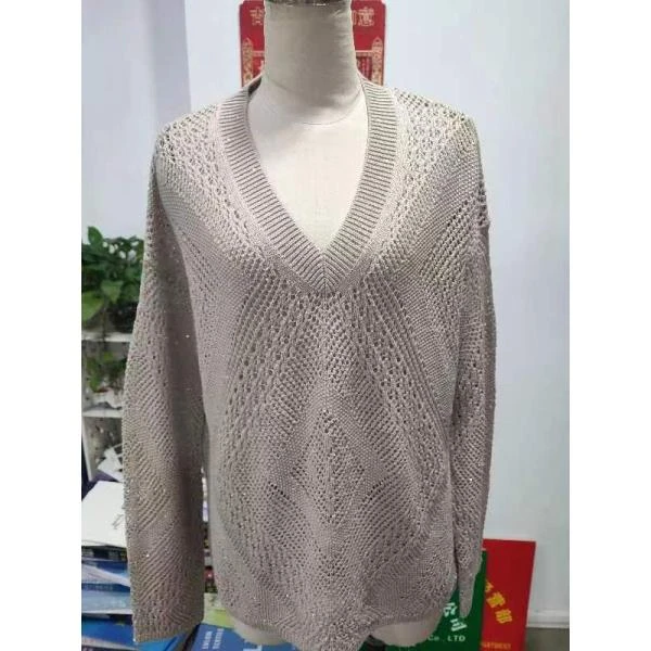 20036春秋上衣长袖秋季秋冬女装时尚保暖镂空毛针织衫0035