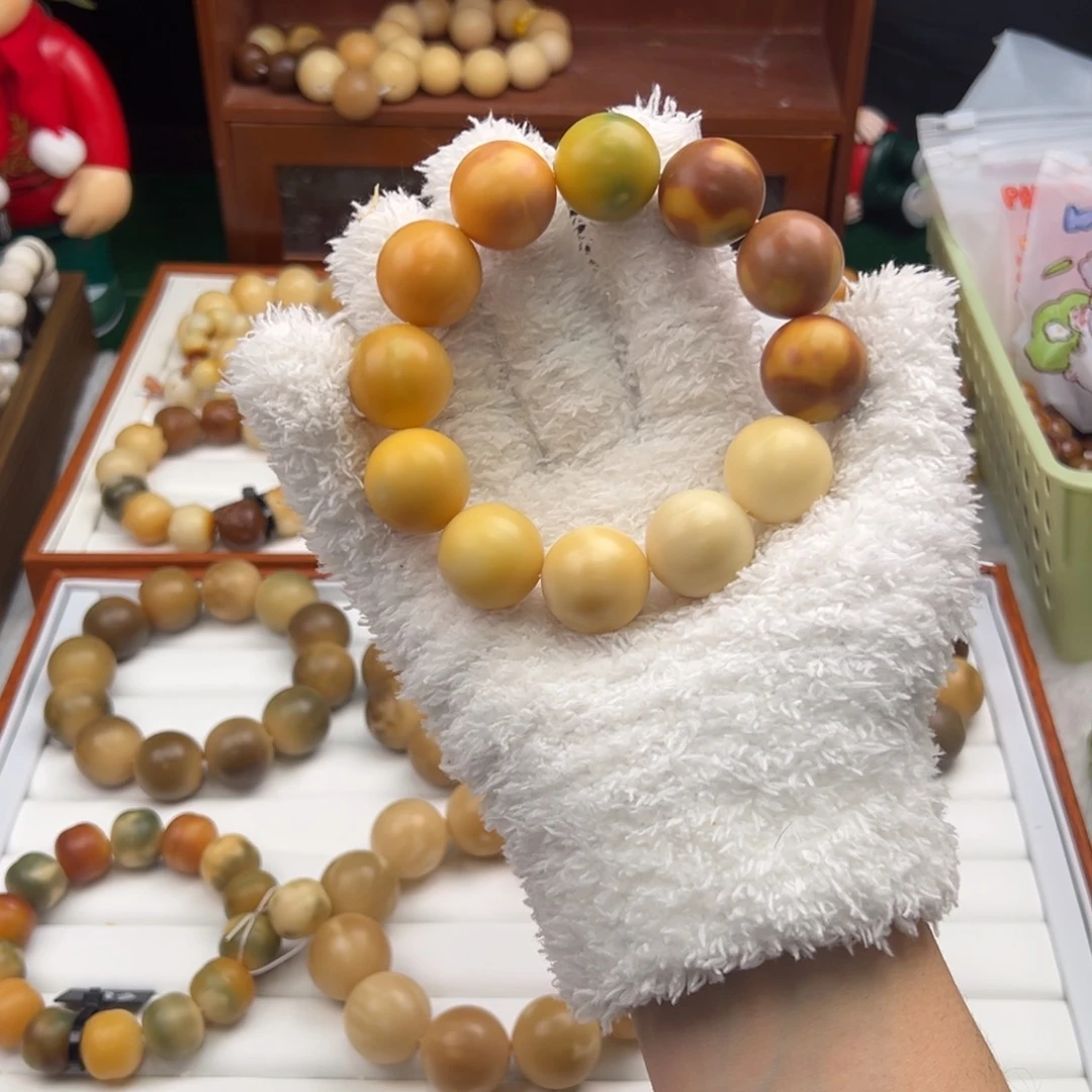 菩提根/象牙果手串卡22干磨大瑕疵不退换