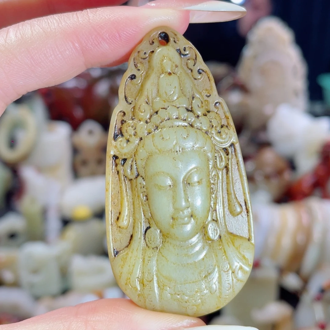 和田玉未镶嵌挂件61