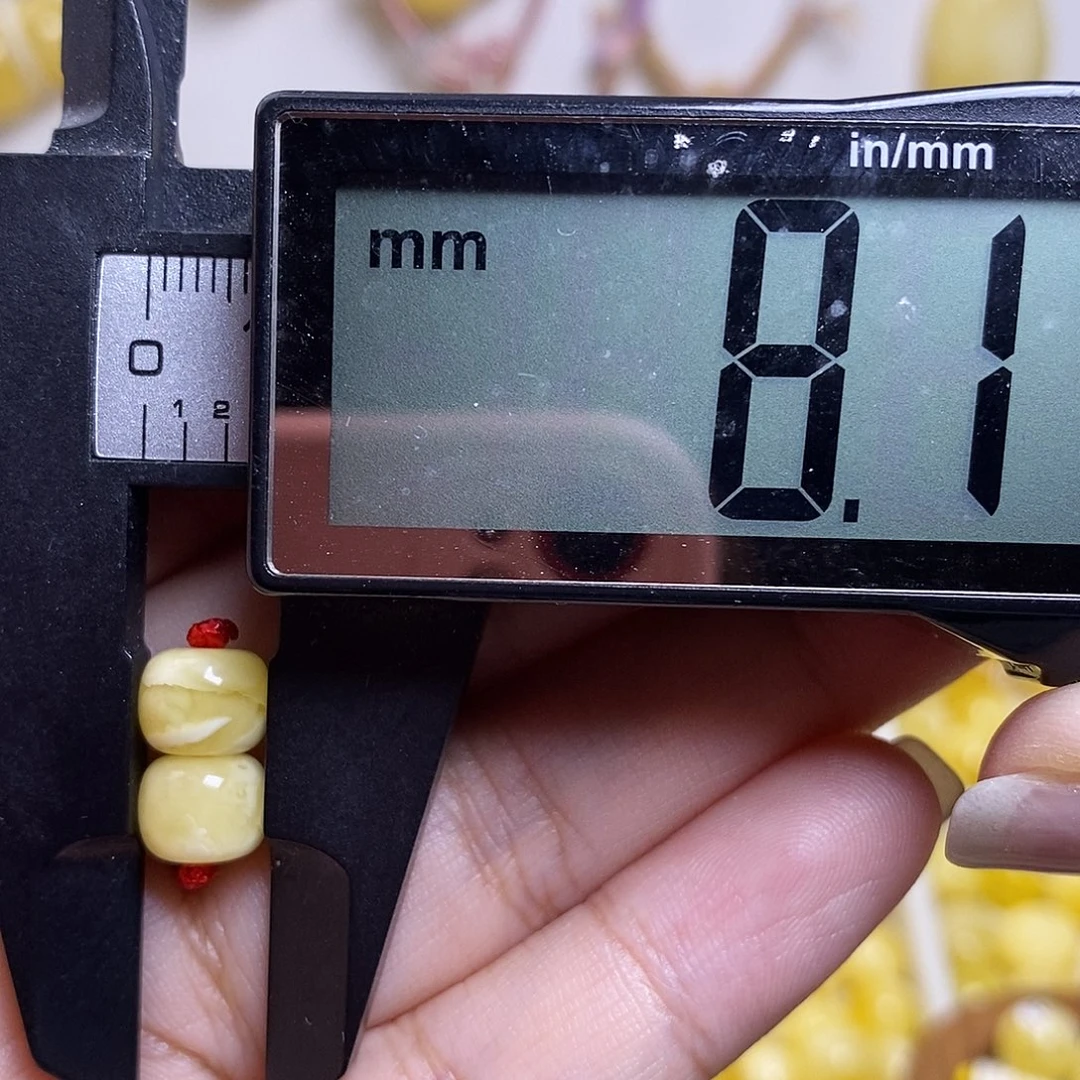 裸石琥珀未镶嵌迷*香蜜蜡老型对珠