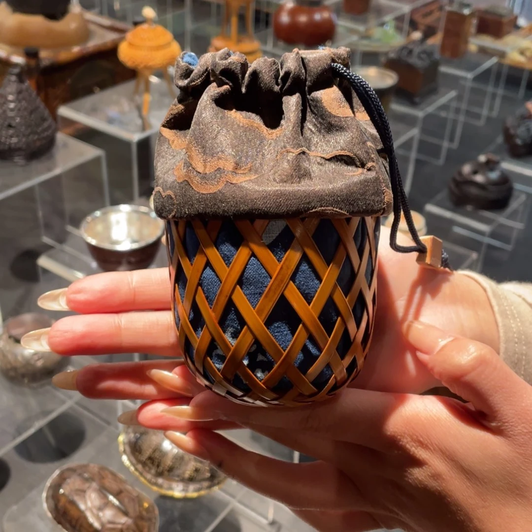 紫砂茶则竹鞭杯笼