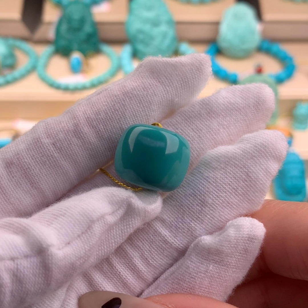 绿松石珠宝奇石未镶嵌17.5*14.5mm