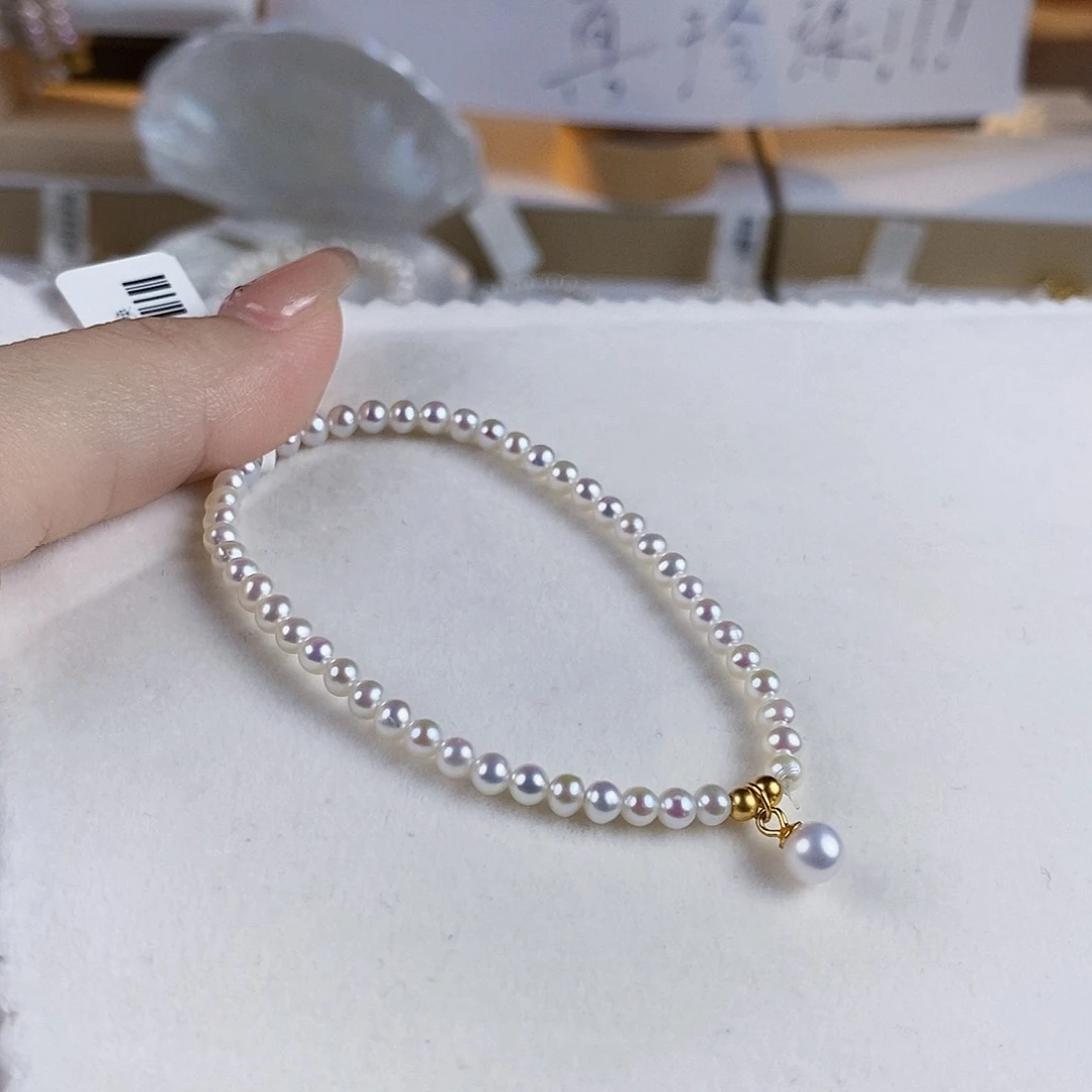 淡水珍珠手绳银S925镶嵌