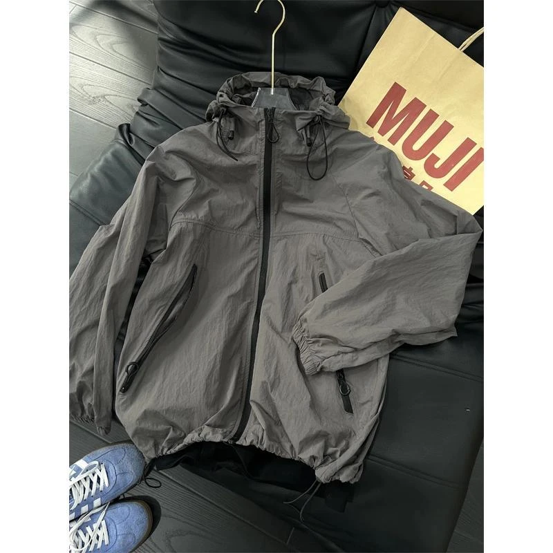 夏季防晒衣男女情侣款皮肤衣连帽防晒服户外百搭休闲运动风衣