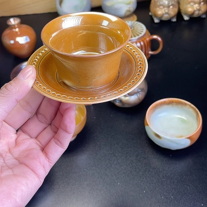 波***波燃薪柴烧茶器志野杯