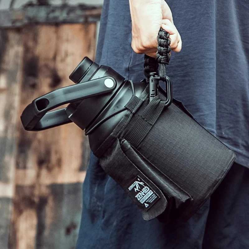 微瑕3.8升露营战术护套冰块桶黑化户外大容量冰桶保冷水壶野餐