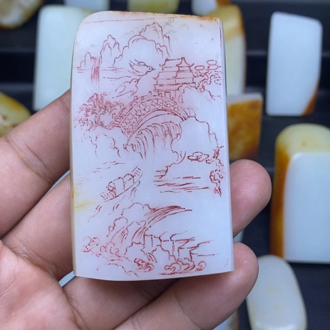 幽***梦定制和田玉未镶嵌挂件