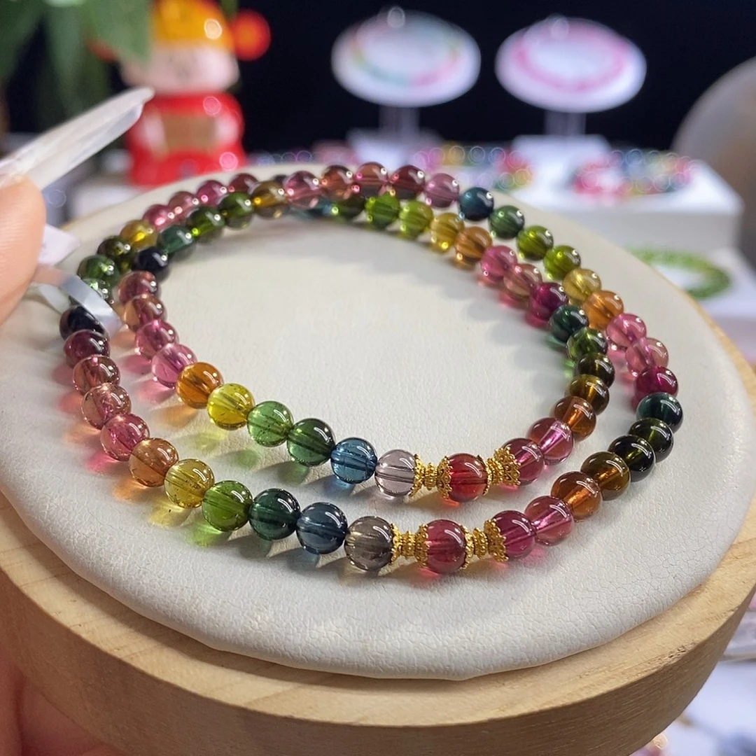 未镶嵌手链碧玺双圈