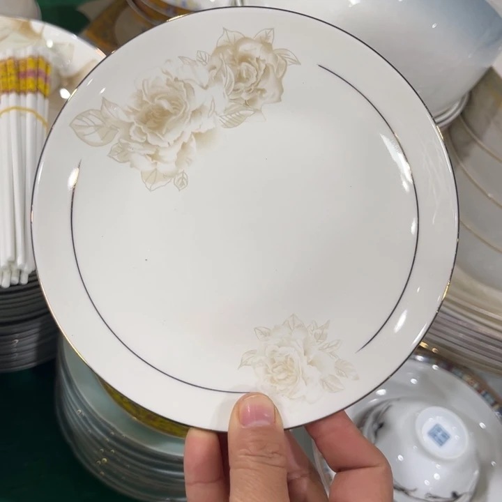 瓷片六寸骨碟十个秒金