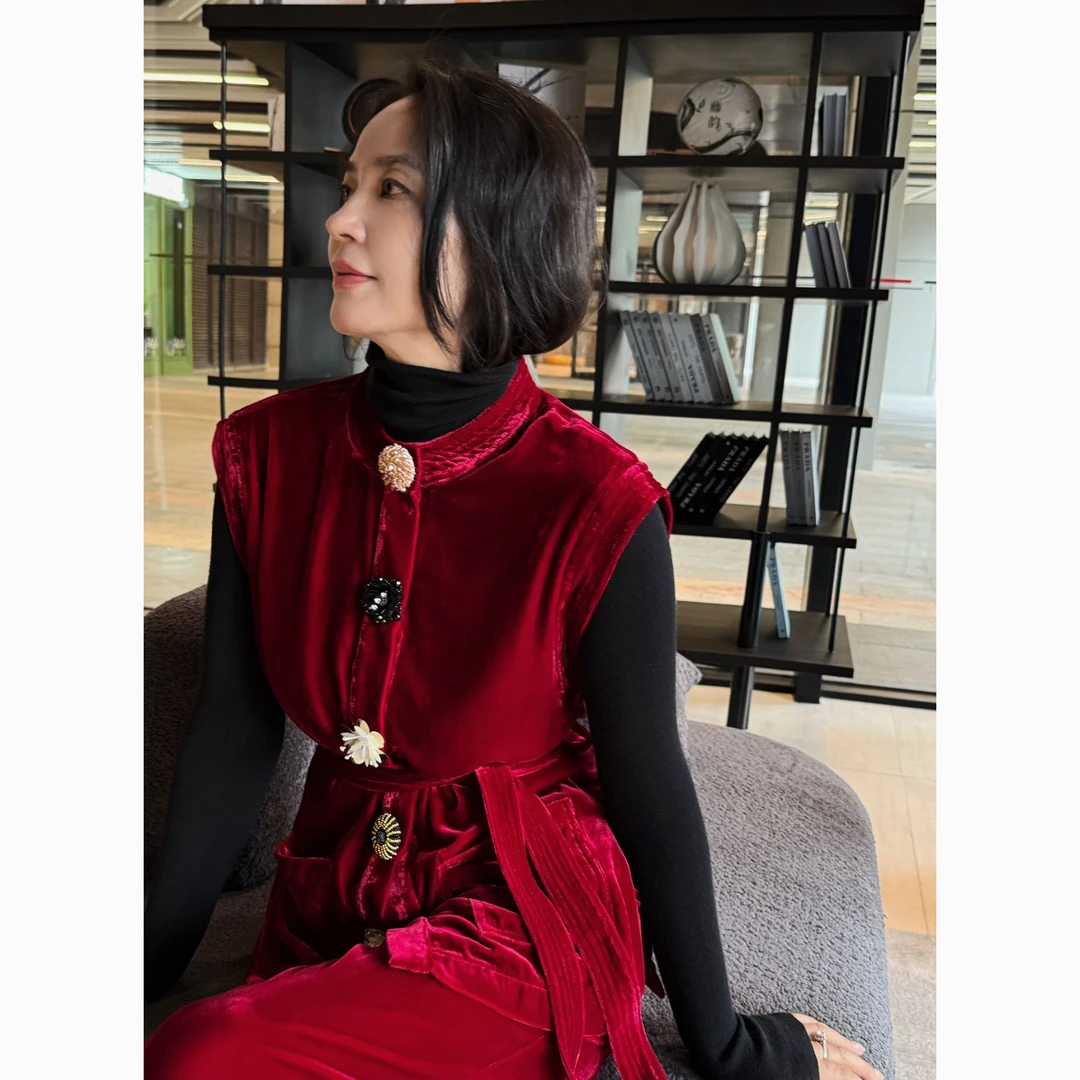 Roman 曼姐专属 高定丝绒收腰马甲长裤两件套