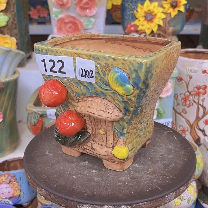 紫砂花盆粗陶材质多肉花盆