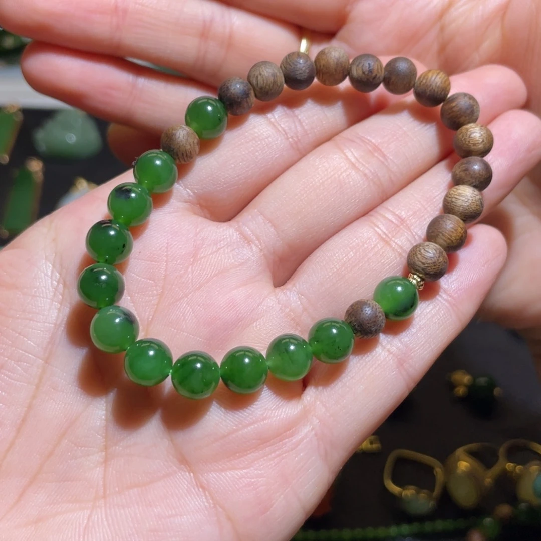 手链未镶嵌和田玉（碧玉）看**我