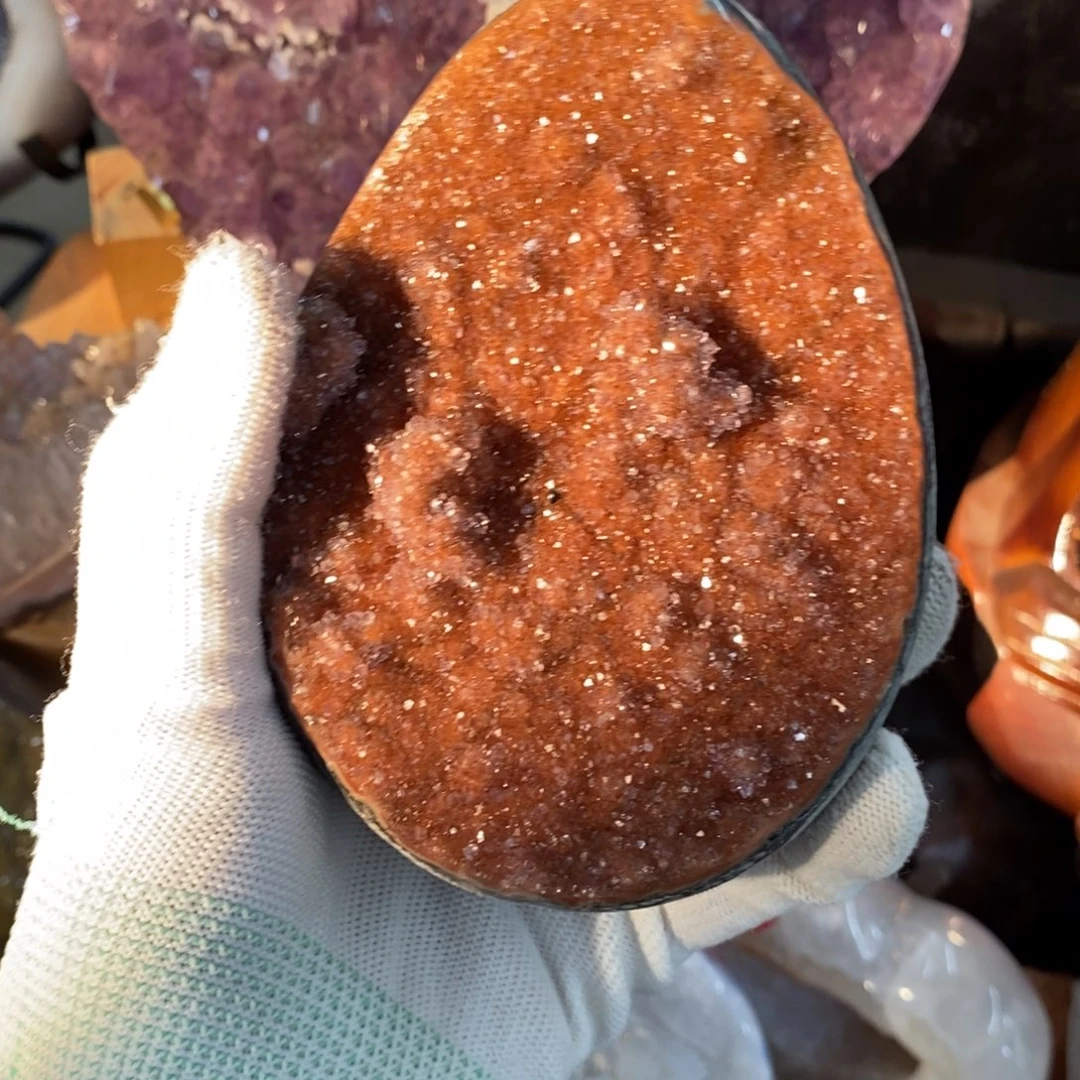 水晶红色龙蛋未镶嵌