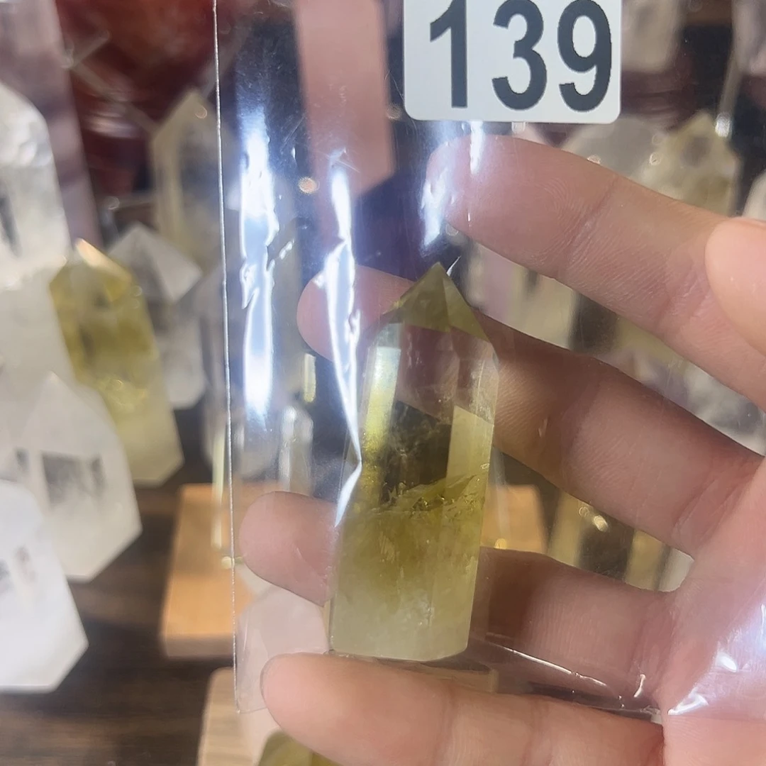 天然水晶，默认微瑕未镶嵌水晶双*