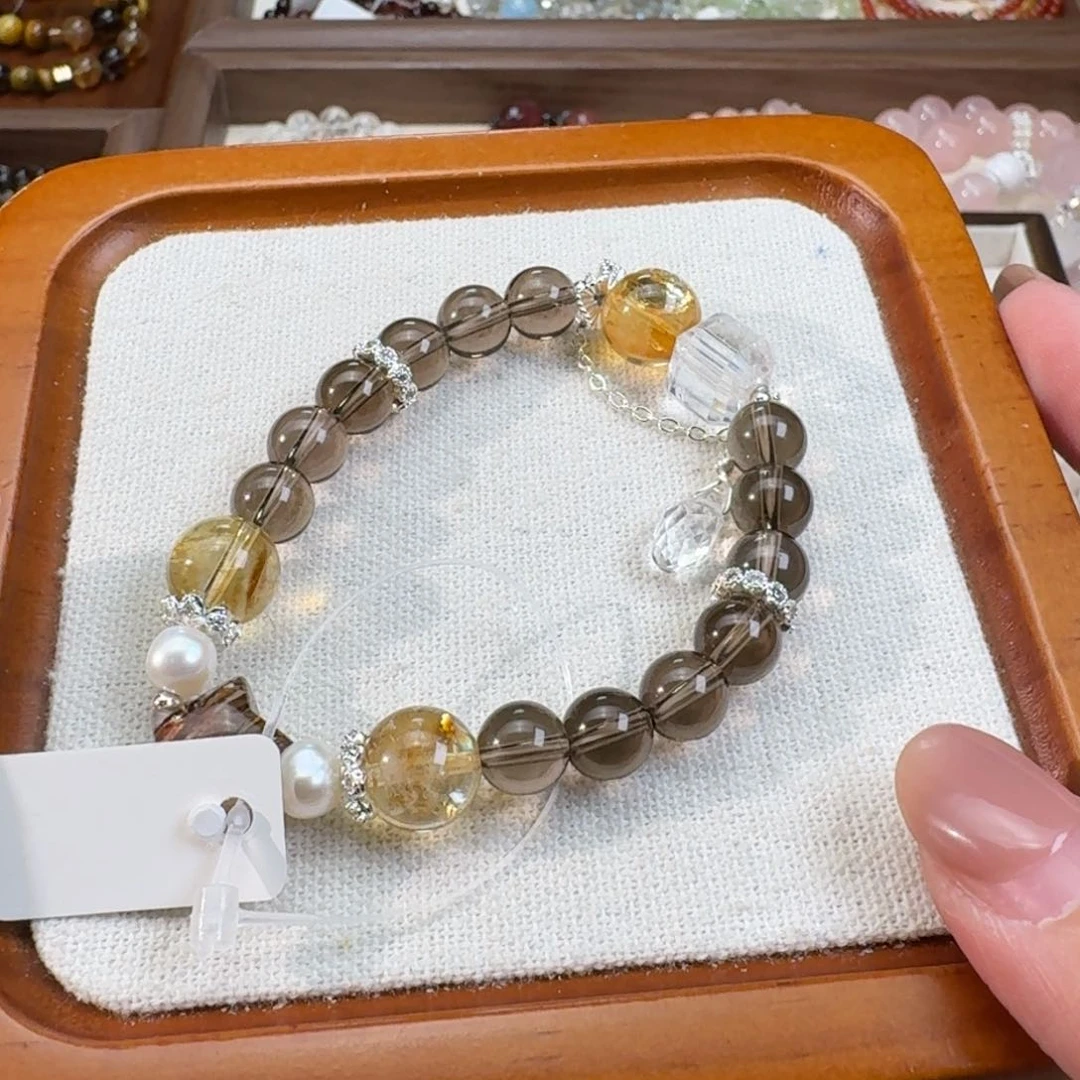 水晶手链未镶嵌茶晶