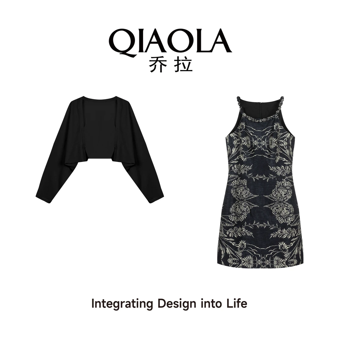 QIAOLA/乔拉【慕枝南下】夏新款梭织印花简约大方洋气时尚套装预售