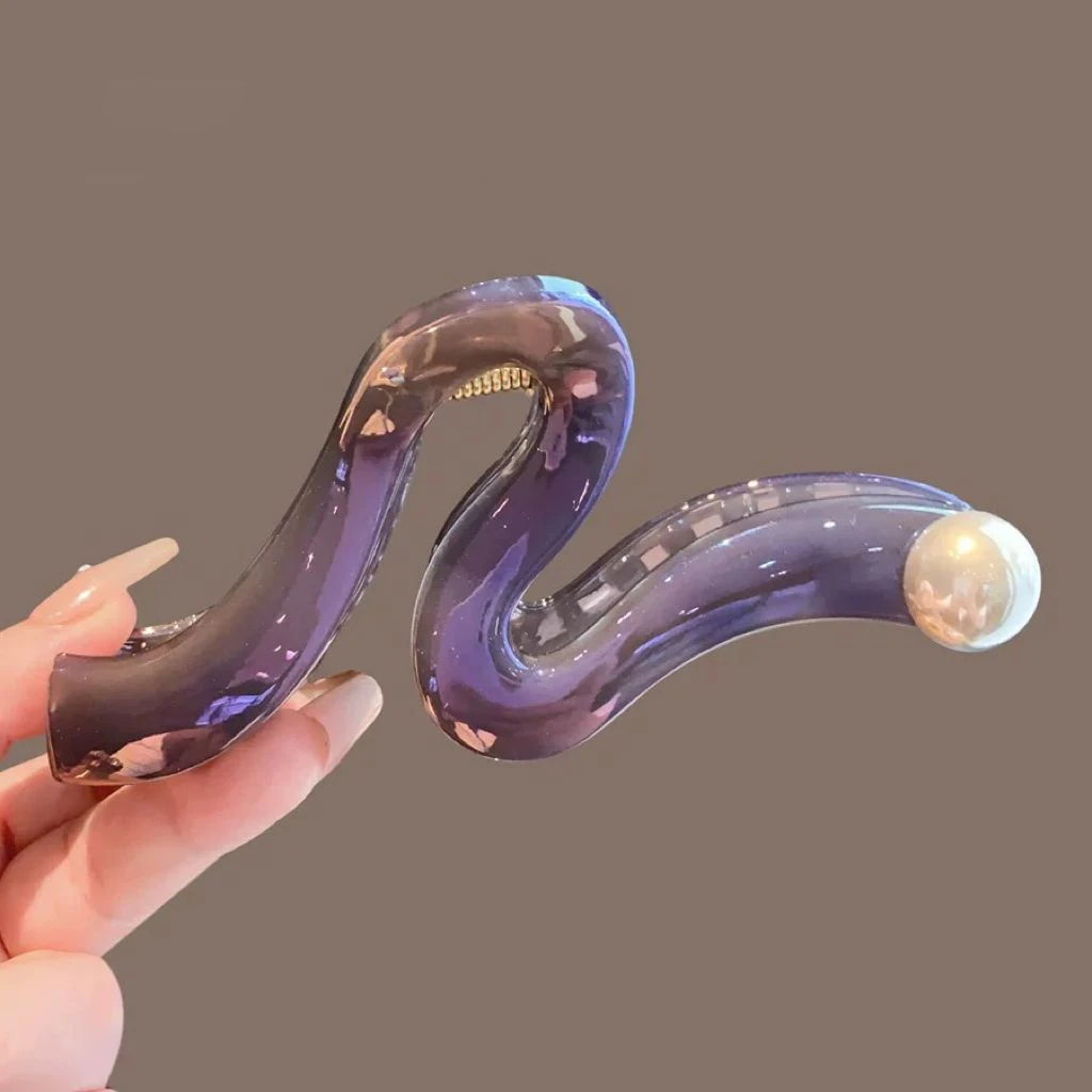 韩国设计师款人鱼姬梦幻奶奶灰鲨鱼夹抓夹发抓爪子盘发发饰头饰女