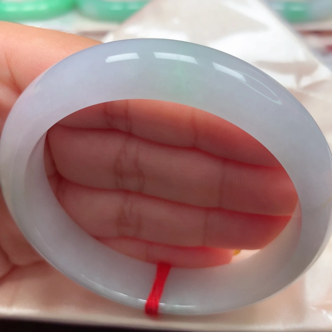 翡翠未镶嵌手镯62冰冰细腻