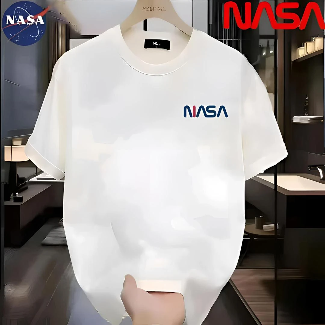 NASA联名夏季圆领短袖T恤微宽松时尚男女同款休闲百搭73