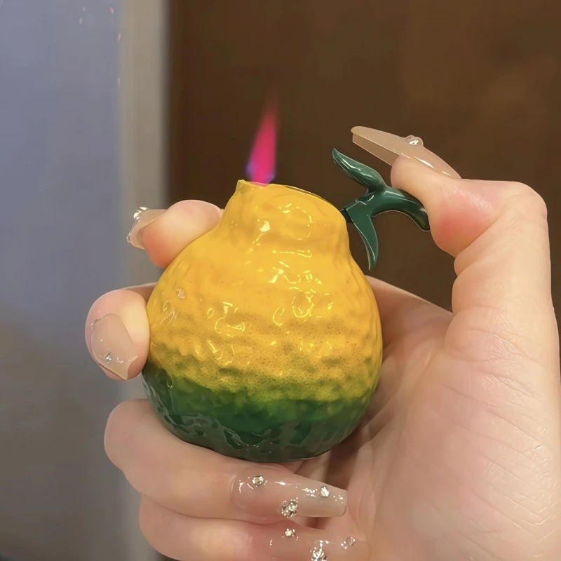 网红创意搞怪大吉大利防风打火机ins高颜值充气式耐用橘子送男友