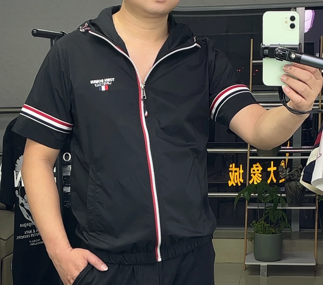 男士薄款短袖开衫轻薄夏季