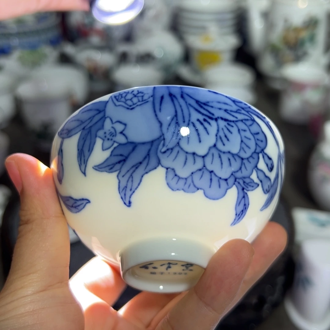 醴陵直播供货基地手绘茶碗