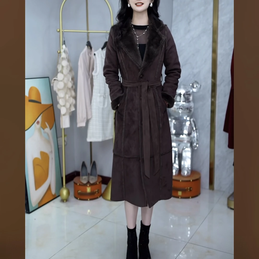 【大衣】2025秋冬新款洋气优雅气质时尚大气休闲收腰显瘦中长款大衣