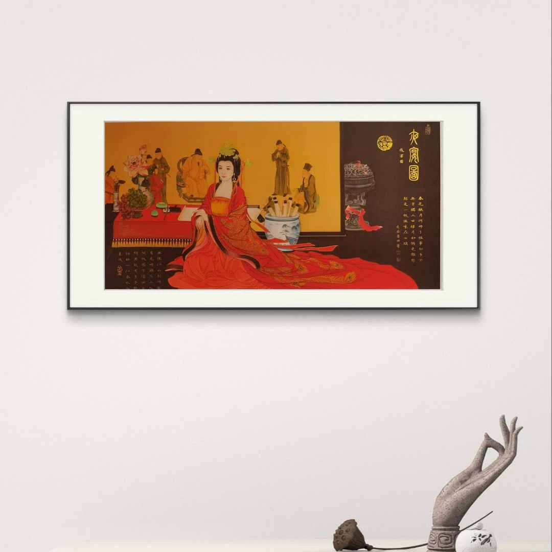 墨物墨1物经典作品-王书田-《夜宴图》【拓底装裱无框】180X85CM