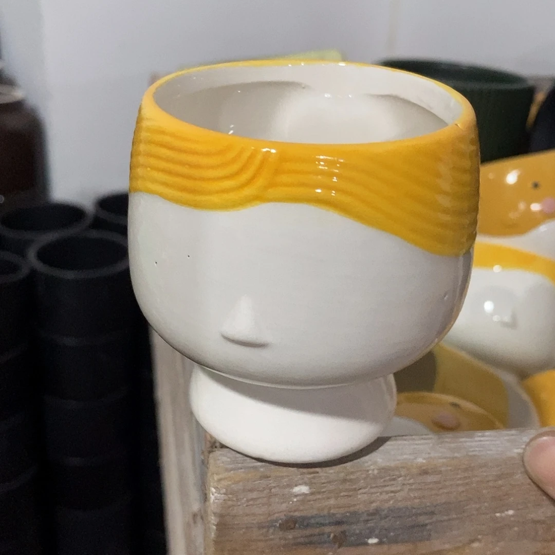 杯子陶陶盆有孔 瑕疵介意勿拍