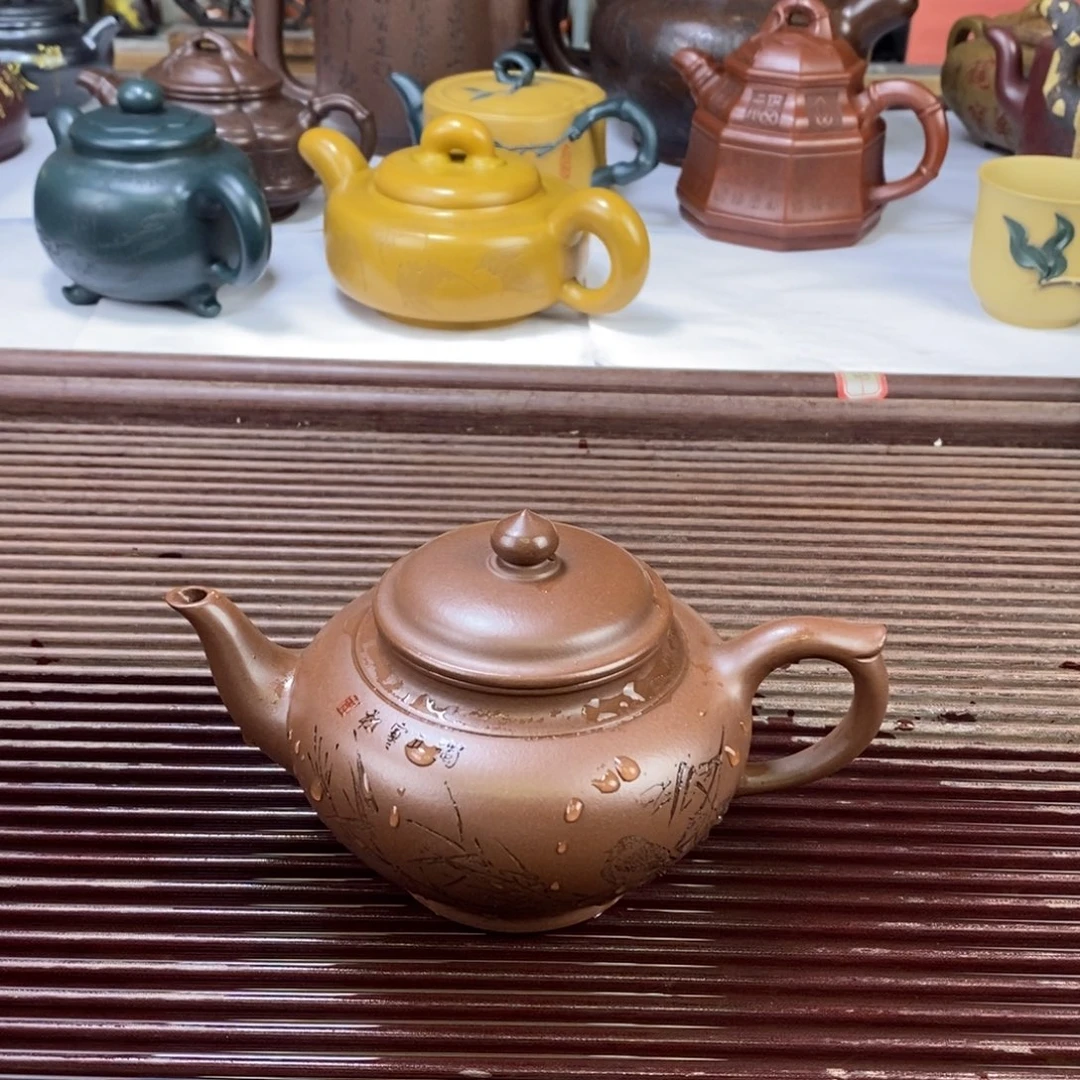 茶壶紫砂白9 笑樱