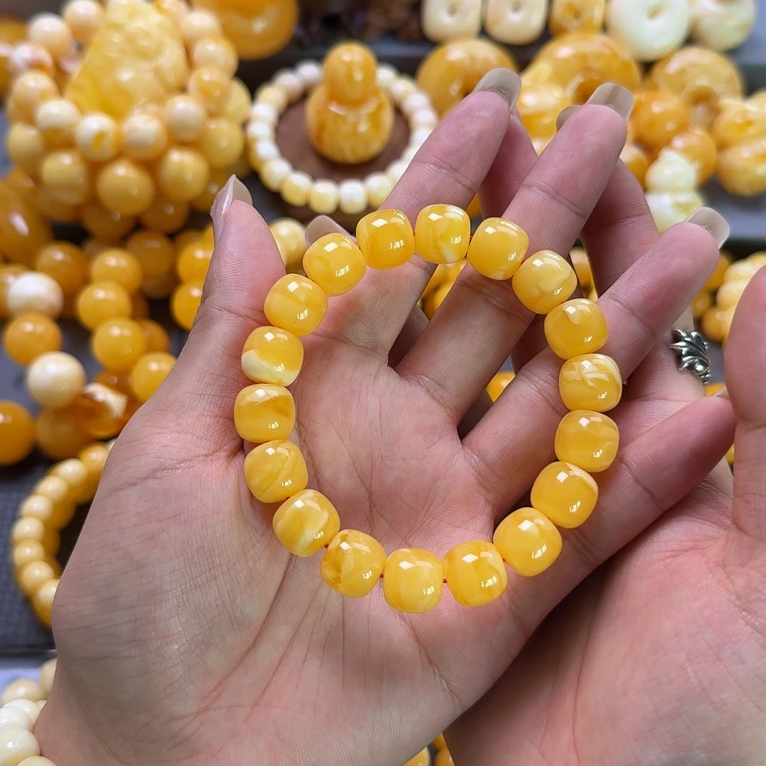 蜜蜡未镶嵌珠宝奇石同料13mm