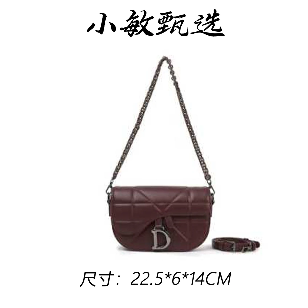 【小敏精选】渠道货SKL-7777-酒红春夏单时尚单肩女包