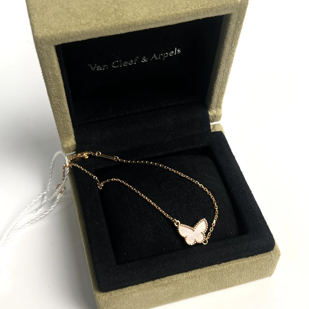 99新 梵克雅宝 阿古叔叔/Vca 梵克雅宝蝴蝶手链24年3月