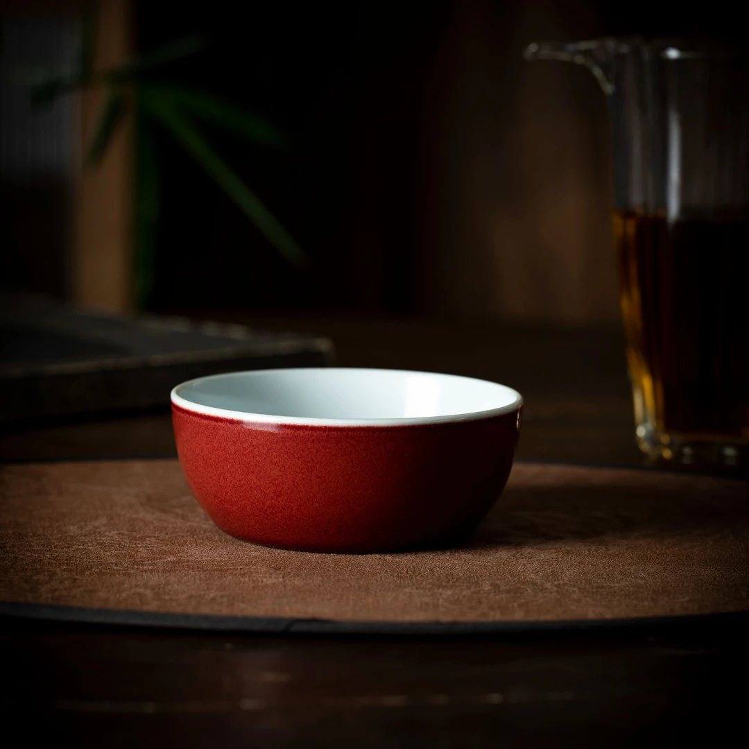 【晚晚专属】240王波窑·64钧红卧足杯50cc